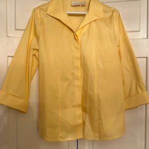 CHICO’S YELLOW 3/4 SLEEVE BLOUSE